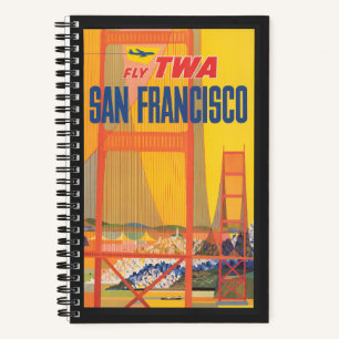 Cuaderno Afiche De Viaje Para Volar Dos Veces A San Francis