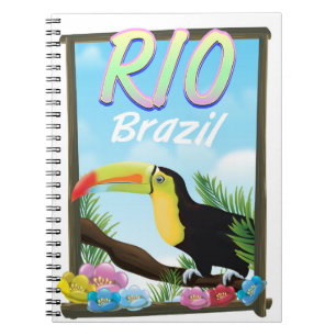 Cuaderno Afiche de viaje turístico de Río Brasil