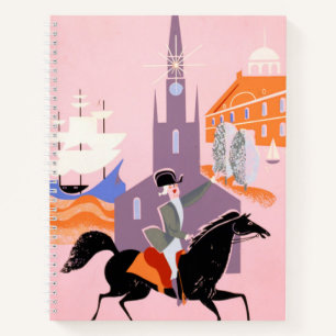 Cuaderno Afiche De Viajes De Allegheny Airlines A Boston