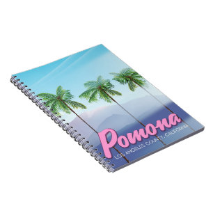 Cuaderno Afiche de viajes de Pomona, California, Estados Un
