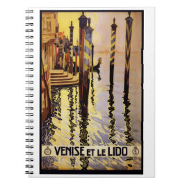 Cuaderno Afiche de Viajes de Venecia