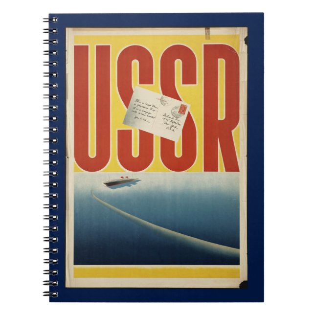 Cuaderno Afiche histórico de viajes de la vieja URSS (Frente)