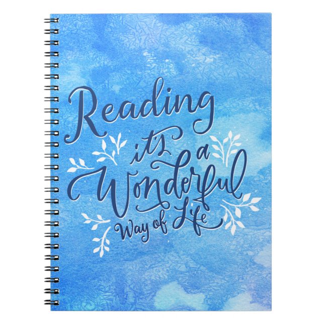 Cuaderno Aficionado a los libros inspirador de las palabras (Frente)