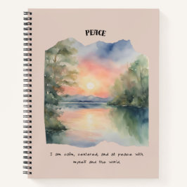 Cuaderno Afirmación de paz y calma