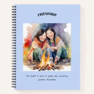 Cuaderno Afirmación positiva de amistad