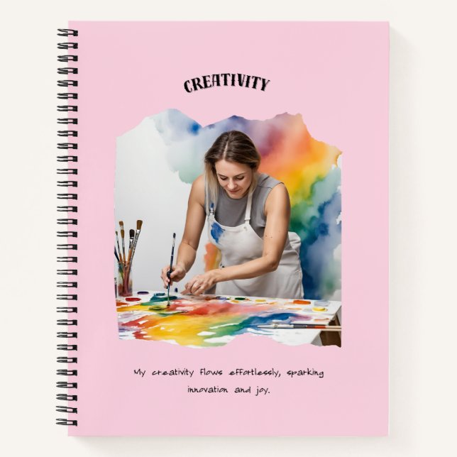 Cuaderno Afirmación positiva de creatividad (Anverso)