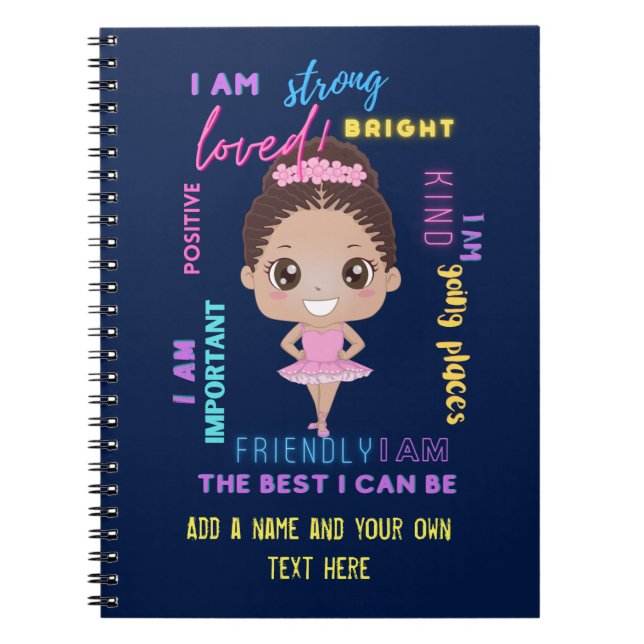 Cuaderno Afirmaciones Chicas positivas Ballerina Notebo (Frente)