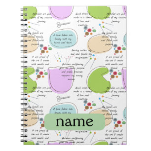 Cuaderno Afirmaciones de costura para artesanos, citas de c