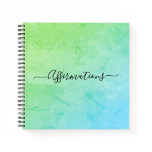 Afirmaciones de tipografía negra de tinte azul ver