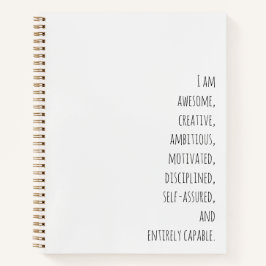Cuaderno Afirmaciones Motivacionales de Escritura a Mano en