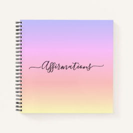 Cuaderno Afirmaciones sobre el arcoiris y la tipografía neg