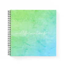 Afirmaciones sobre tipografía blanca de tinte verd