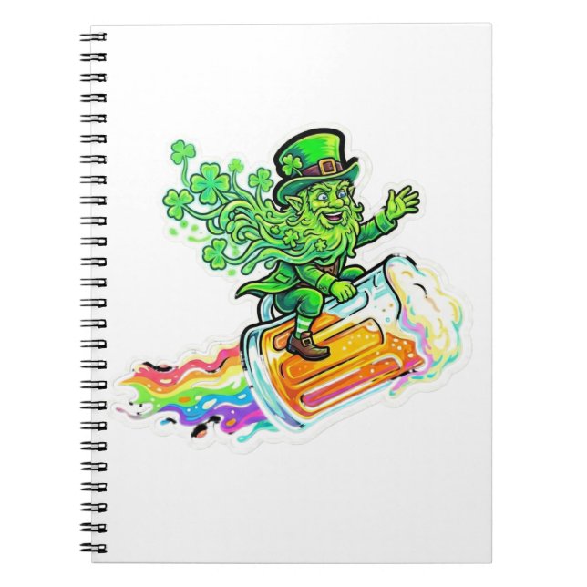 Cuaderno Afortunado en el Amor Paseo del Duende Psicodélico (Frente)