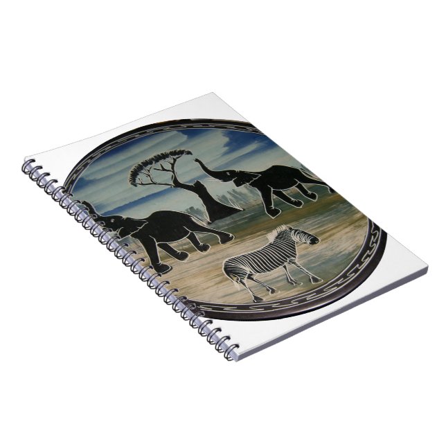 Cuaderno África Kenia Hermosa Vida Silvestre Elegante (Lado Derecho)