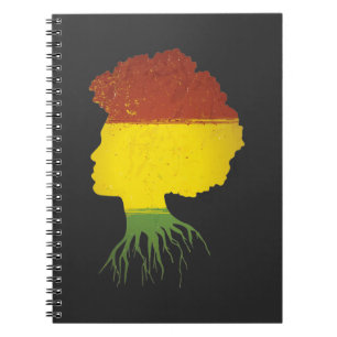 Cuaderno Afro-Chica negro africano-norteamericano raíz div