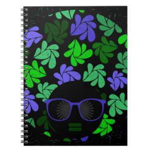 Cuaderno Afro Diva Verde y Azul