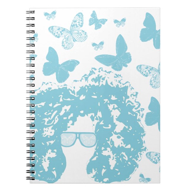 Cuaderno Afro, mariposas y gafas de sol (Frente)
