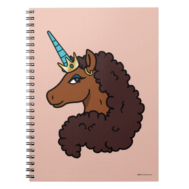 Cuaderno Afro Unicornio | Único (Frente)