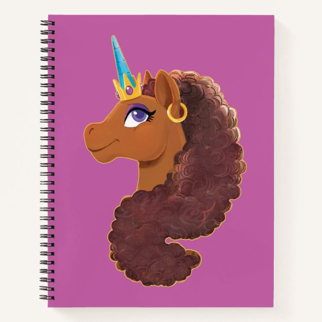 Cuaderno Afro Unicornio | Único (Anverso)