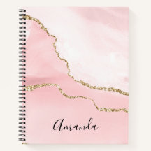 Agante Rubor rosa con cinta dorada elegante