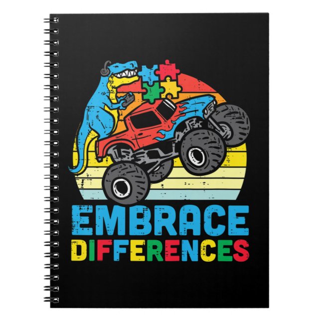 Cuaderno Agarra este camión monstruo Trex lindo Abraza la d (Frente)