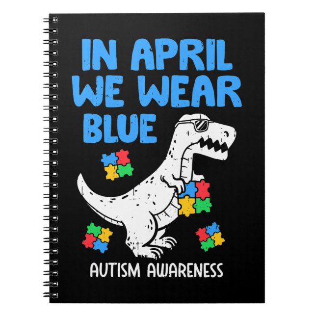 Cuaderno Agarra este divertido Hol de Dinosaurio Azul que U (Frente)