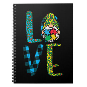 Cuaderno Agarra este lindo Leopardo Plaid Love Nordic Gnome