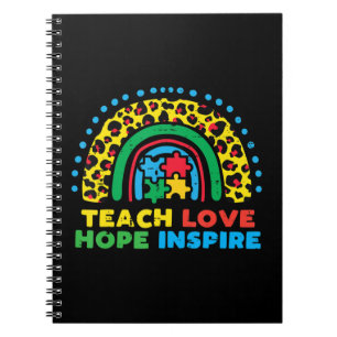 Cuaderno Agarra este lindo Teach Love Hope inspirar a SPED