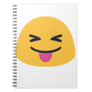 Cuaderno Agarra la lengua con los ojos cerrados Emoji