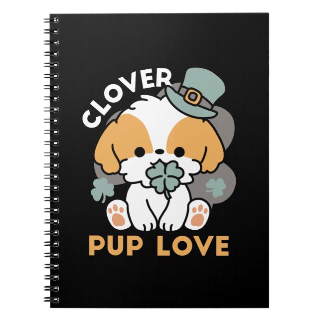 Cuaderno Agarre afortunado con Clover - Regalo del Día de S (Frente)