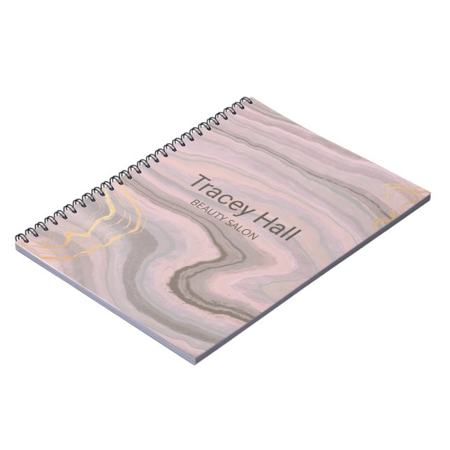 Cuaderno Ágata terrosa púrpura rosa (Lado Izquierdo)