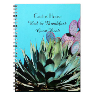 Cuaderno Agavo y cactus del libro de visitas de la cama y
