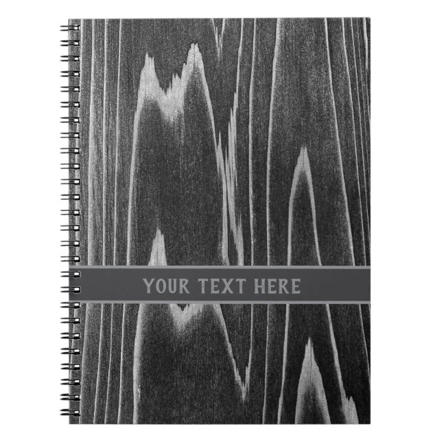 Cuaderno Aged Wood Grain Minimalist - Personalizable (Frente)