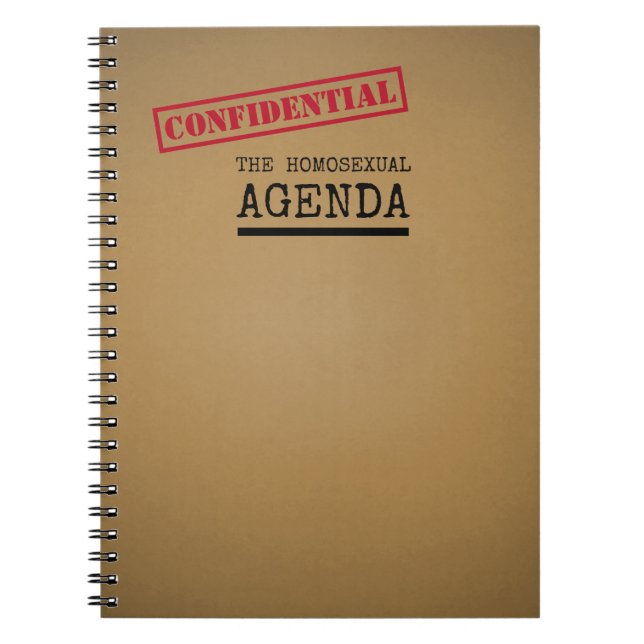 Cuaderno Agenda homosexual LGBTQ Divertido portátil (Frente)