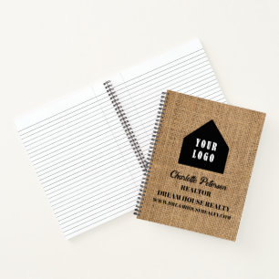 Cuaderno Agente de bienes raíces Realtor logotipo de arpill
