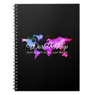 Cuaderno Agente de viajes Globo de viaje Mapa del mundo úni