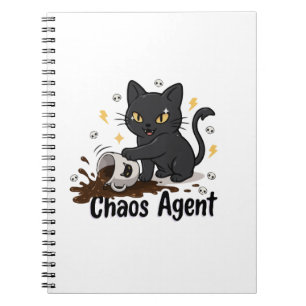 Cuaderno Agente del Caos Gato Negro