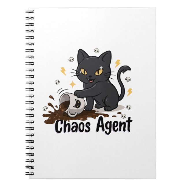 Cuaderno Agente del Caos Gato Negro (Frente)