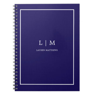 Cuaderno agente inmobiliario azul simple minimalista 