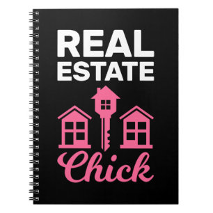 Cuaderno Agente inmobiliario Chica Agente de bienes raíces 