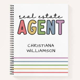 Cuaderno Agente inmobiliario de nombre personalizado Rega