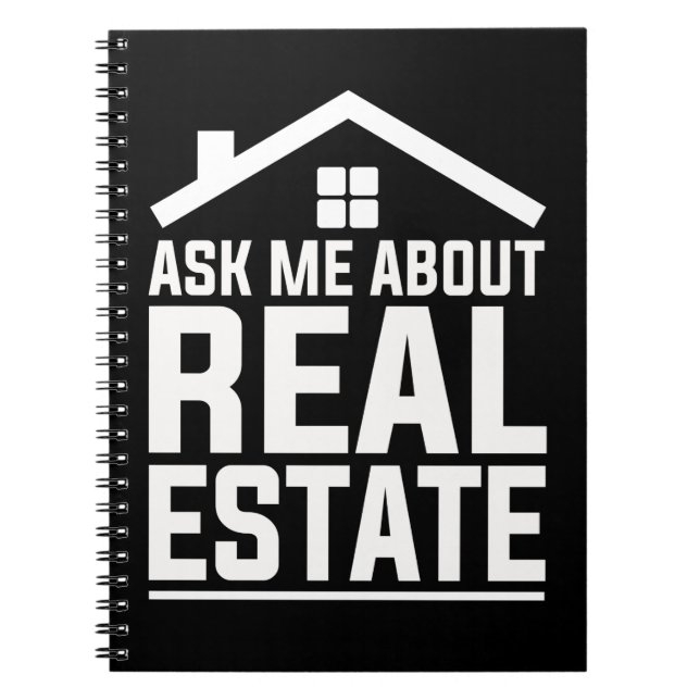 Cuaderno Agente inmobiliario Funny Property Estate Broker (Frente)
