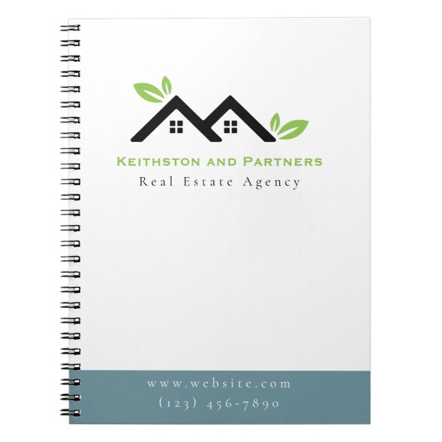 Cuaderno Agentes inmobiliarios promocionales de Realtor mod (Frente)