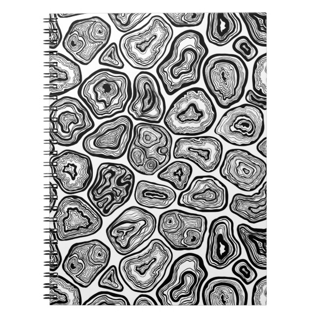 Cuaderno Agitar cortes en blanco y negro (Frente)