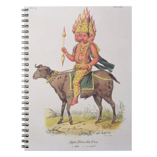 Cuaderno Agni, dios del fuego, grabado por la empanada de (Frente)