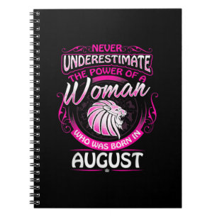 Cuaderno Agosto Regalo Cumpleaños Mujer Leo Zodiac Astrolog
