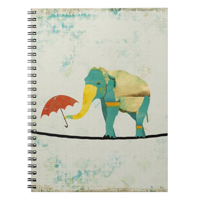 Cuaderno agraciado del elefante del oro (Frente)