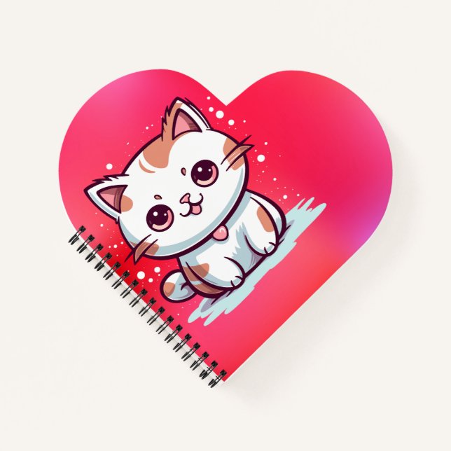 Cuaderno Agradable Cat Kawaii Style Clipart-47758 (Anverso)