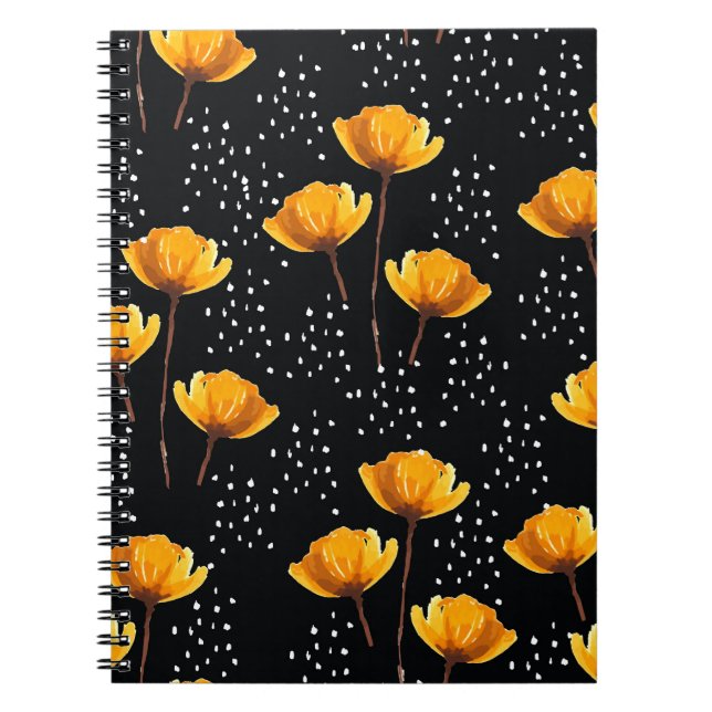 Cuaderno Agradable flor y el patrón de ilustracion de los p (Frente)