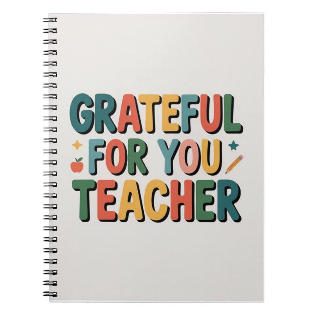 Cuaderno Agradecido contigo Apreciación al maestro (Frente)